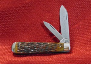VINTAGE CAR-VAN S.P. CO CANTON O. ( CANTON CUTLERY ) JACK KNIFE BONE HANDLES 1911-1930