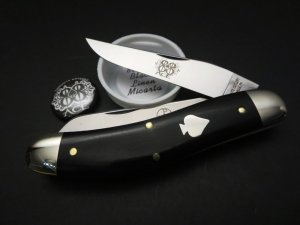 Great Eastern Cutlery #88 Ace Bayou Trapper Black Linen Micarta GEC 888222