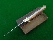Original WHITE handle MEXICO Bullfighter lever lock auto mint in the original box Original WHITE handle MEXICO Bullfighter lever lock auto mint in the original box