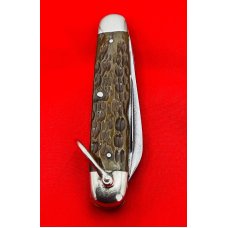 Vintage CATTARAUGUS CUTLERY CO 4-Blade Jr Camp/Utility Folding Pocket Knife JIGGED Bone c.1886-1963 Vintage CATTARAUGUS CUTLERY CO 4-Blade Jr Camp/Utility Folding Pocket Knife JIGGED Bone c.1886-1963