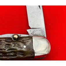 Vintage CATTARAUGUS CUTLERY CO 4-Blade Jr Camp/Utility Folding Pocket Knife JIGGED Bone c.1886-1963 Vintage CATTARAUGUS CUTLERY CO 4-Blade Jr Camp/Utility Folding Pocket Knife JIGGED Bone c.1886-1963