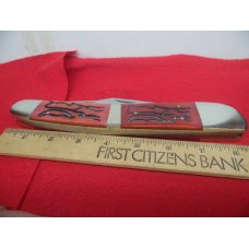 A FEW AROUND FROST BIG 8" CLOSED WHITTLER NOVELTY DISPLAY KNIFE HANDLED-SHOWN -DISPLAYED UNUSED A FEW AROUND FROST BIG 8" CLOSED WHITTLER NOVELTY DISPLAY KNIFE HANDLED-SHOWN -DISPLAYED UNUSED