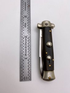 12cm / 4.75" Derby Topless Bolster INOX in Circle w/Patent BO/BC Very RARE Size Drk Horn (Sharpened) 12cm / 4.75" Derby Topless Bolster INOX in Circle w/Patent BO/BC Very RARE Size Drk Horn (Sharpened)