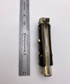 12cm / 4.75" Derby Topless Bolster INOX in Circle w/Patent BO/BC Very RARE Size Drk Horn (Sharpened) 12cm / 4.75" Derby Topless Bolster INOX in Circle w/Patent BO/BC Very RARE Size Drk Horn (Sharpened)