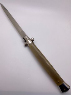 33cm / 13" Older Beltrame Made INOX Italy Clear Blonde Horn Bayonet Blade Swivel Bolster EX