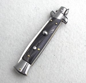 FRANK BELTRAME 9" GENUINE DARK HORN ITALIAN STILETTO