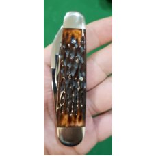 A.G.Russell (Cattaraugus) Sleeveboard Whittler, Brown Jigged Bone Seki Japan A.G.Russell (Cattaraugus) Sleeveboard Whittler, Brown Jigged Bone Seki Japan