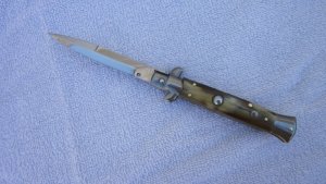FRANK BELTRAME 9" GENUINE BRAZILIAN HORN BAYONET BLADE ITALIAN STILETTO