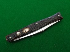 RARE PRESTO PAT PEND Jigged Bone FISHTAIL Auto MINT Copper Beryllium Spring