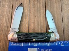 Schatt and Morgan Canoe Green Jigged Bone Schatt and Morgan Canoe Green Jigged Bone