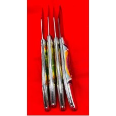 Full Set of 4 Imperial or Hammer Brand Toothpick Pocket Knives w/Foil Covers & Outdoor Scenes 45-56 Full Set of 4 Imperial or Hammer Brand Toothpick Pocket Knives w/Foil Covers & Outdoor Scenes 45-56