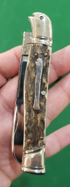 4 1/4" Custom Made Bird's Head Bolster Knife, Nice Stag handle 4 1/4" Custom Made Bird's Head Bolster Knife, Nice Stag handle