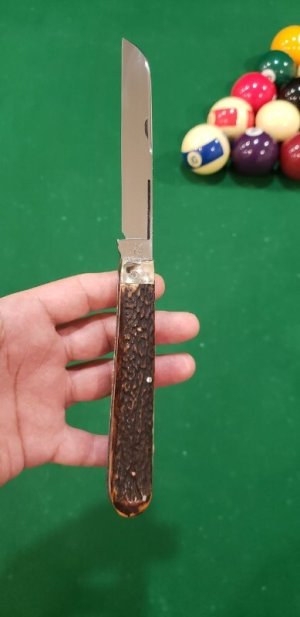 Big Custom Made Pocket Knife, Premium Stage, Very Nice Filework on the Blade -Joseph Rodgers Pattern