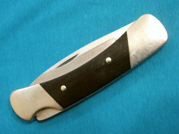 VINTAGE SCRIPT STAMP MICARTA BUCK DUKE 500 USA LOCKBACK FOLDING HUNTER POCKET KNIFE KNIVES OLD