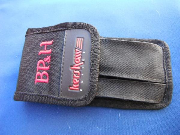 Large Kershaw Black Pouch Case for Folding Pocket Knife / Multitool Multi-tool Two Slots for 2 Items