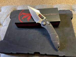 Microtech. Stitch stonewash