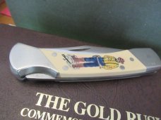 Schrade The Gold Rush Commemorative Scrimshaw Folding Lock Back 