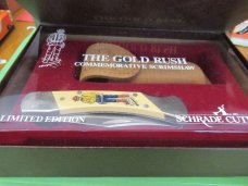 Schrade The Gold Rush Commemorative Scrimshaw Folding Lock Back 