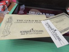 Schrade The Gold Rush Commemorative Scrimshaw Folding Lock Back 