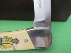 Schrade The Gold Rush Commemorative Scrimshaw Folding Lock Back 