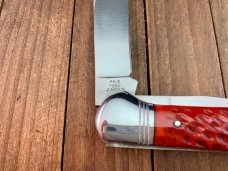 Cattaraugus Locking Folding Hunter FH-3 Made for the KCC 1992 RED Jigged Bone