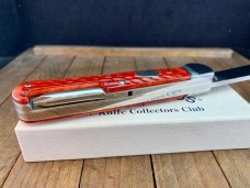 Cattaraugus Locking Folding Hunter FH-3 Made for the KCC 1992 RED Jigged Bone