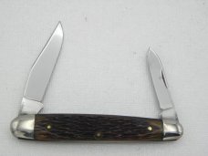 Queen Cutlery #3 Sleeveboard Pen with Rogers bone Handles: 3 3/8” closed, late 1940s, Queen Cutlery #3 Sleeveboard Pen with Rogers bone Handles: 3 3/8” closed, late 1940s,