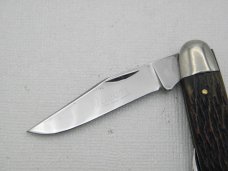 Queen Cutlery #3 Sleeveboard Pen with Rogers bone Handles: 3 3/8” closed, late 1940s, Queen Cutlery #3 Sleeveboard Pen with Rogers bone Handles: 3 3/8” closed, late 1940s,