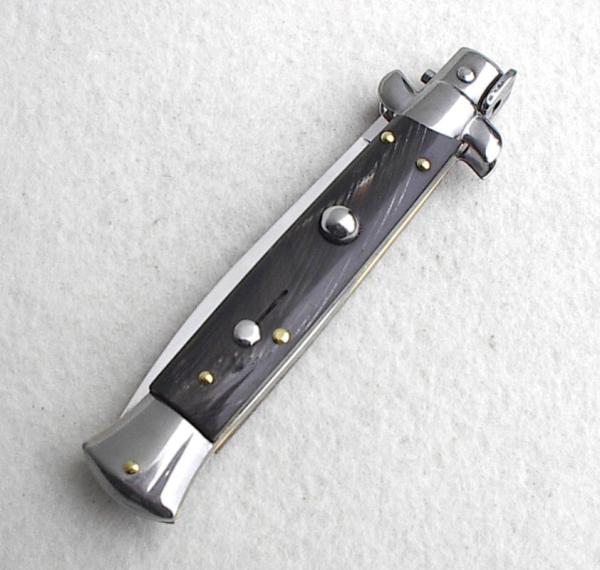 NEW FRANK BELTRAME 9" GENUINE DARK HORN ITALIAN STILETTO