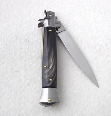NEW FRANK BELTRAME 9" GENUINE DARK HORN ITALIAN STILETTO