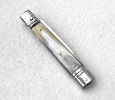NOS AKC 8" CLASSIC SLIM LEVER LOCK SWEDGE BLADE, GENUINE BRAZILIAN HORN MANIAGO ITALY