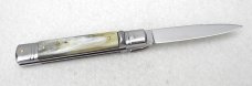 NOS AKC 8" CLASSIC SLIM LEVER LOCK SWEDGE BLADE, GENUINE BRAZILIAN HORN MANIAGO ITALY