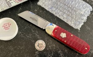 Great Eastern Cutlery Northfield 363122 Toenail Clipper, Blood Red Jig Bone Handle, (GEC 36), New 