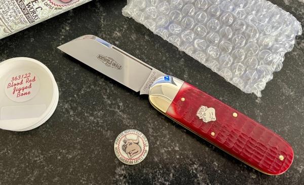 Great Eastern Cutlery Northfield 363122 Toenail Clipper, Blood Red Jig Bone Handle, (GEC 36), New Great Eastern Cutlery Northfield 363122 Toenail Clipper, Blood Red Jig Bone Handle, (GEC 36), New