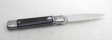 NOS AKC 8" CLASSIC SLIM LEVER LOCK SWEDGE BLADE, GENUINE DARK HORN - MANIAGO ITALY