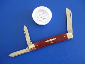 GEC Tidioute 133317 Congress Whittler Rust Red Jigged Bone Mint & Unused in Tube