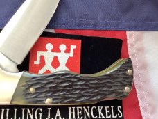 J A Henckels (HK-135-GP) Folding Hunter Pocket Knife with Nice Green Bone Handles -NOS -No Box J A Henckels (HK-135-GP) Folding Hunter Pocket Knife with Nice Green Bone Handles -NOS -No Box