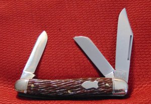 MINT CONDITION SCHRADE WALDEN NY USA  890 STOCKMAN PEACHSEED BONE 1946-1973