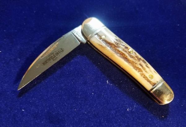 GREAT EASTERN NORTHFIELD GEC STAG LITTLE RATTLER KNIFE RARE 1/533 MIT 190120