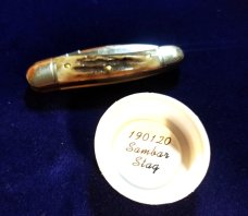 GREAT EASTERN NORTHFIELD GEC STAG LITTLE RATTLER KNIFE RARE 1/533 MIT 190120