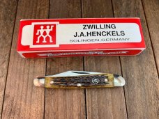 Henckels by Boker Half Whittler/Pen Knife Hellbraun Pin Feather Jigged Bone Henckels by Boker Half Whittler/Pen Knife Hellbraun Pin Feather Jigged Bone