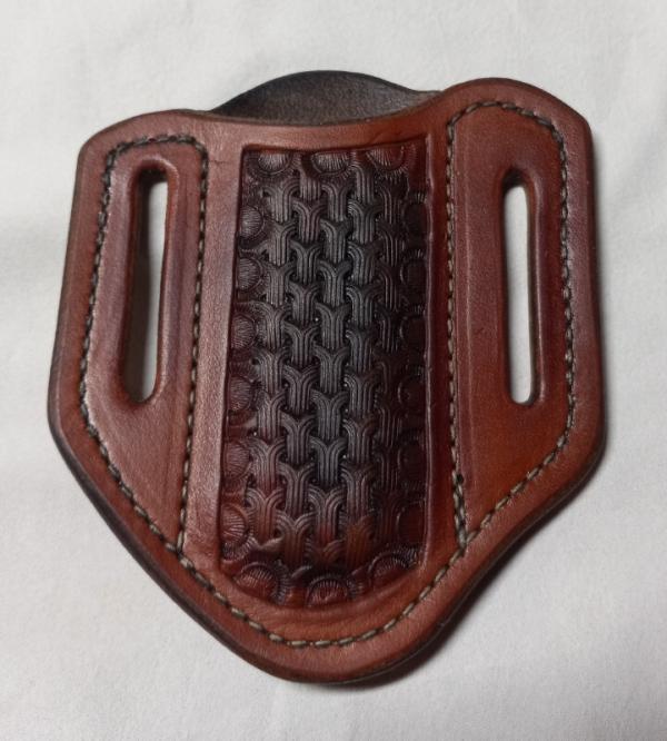 Buck 110 Pancake Style sheath with Custom Stamping