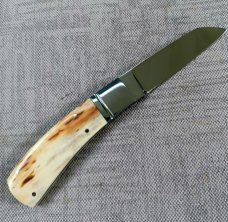 Steve Vanderkolff Mammoth Native Fixed Blade...Cpm154..Fluted bolsters..7.25" oal..4" Handle..3"shar Steve Vanderkolff Mammoth Native Fixed Blade...Cpm154..Fluted bolsters..7.25" oal..4" Handle..3"shar