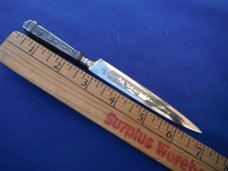 Beautiful Artistic Small Gaucho Knife with decorated metal scabbard. Made in Argentina Beautiful Artistic Small Gaucho Knife with decorated metal scabbard. Made in Argentina