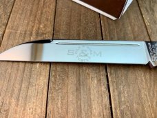 Schatt and Morgan File and Wire Series Swayback Clasp Worm Groove Bone ATS-34 Blade Schatt and Morgan File and Wire Series Swayback Clasp Worm Groove Bone ATS-34 Blade
