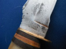 Original Edge Brand Solingen Germany Stag Handle Knife # 496 with sheath. Hunting/Skinning/Camping Original Edge Brand Solingen Germany Stag Handle Knife # 496 with sheath. Hunting/Skinning/Camping