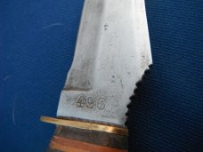 Original Edge Brand Solingen Germany Stag Handle Knife # 496 with sheath. Hunting/Skinning/Camping Original Edge Brand Solingen Germany Stag Handle Knife # 496 with sheath. Hunting/Skinning/Camping