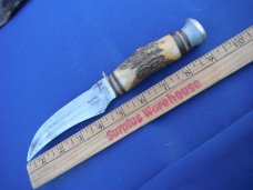 Original Edge Brand Solingen Germany Stag Handle Knife # 496 with sheath. Hunting/Skinning/Camping Original Edge Brand Solingen Germany Stag Handle Knife # 496 with sheath. Hunting/Skinning/Camping