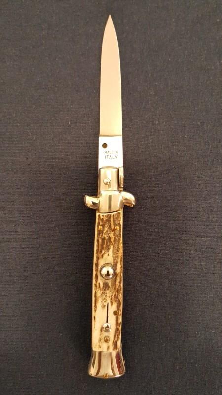 7.75" STAG ITALIAN STILETTO 7.75" STAG ITALIAN STILETTO