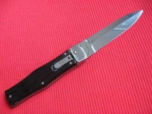 Older MIKOV Horn Dagger Blade Switchblade Knife - New Old Stock.